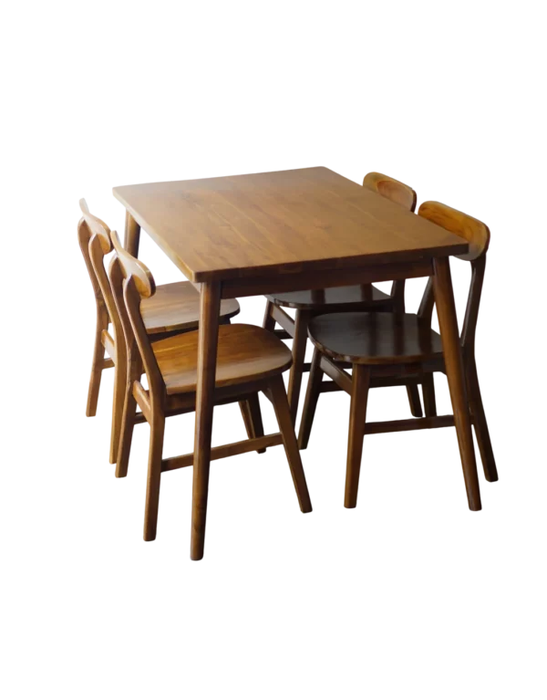 Set Meja makan Ropan Kayu Jati Perhutani