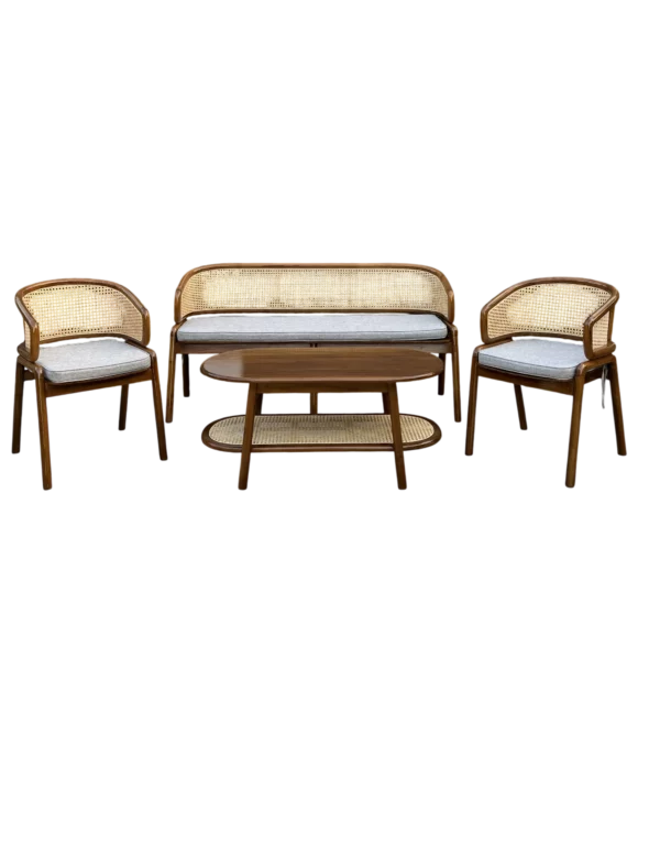 Set Meja Tamu Cleopatra Minimalis Kayu Jati Perhutani