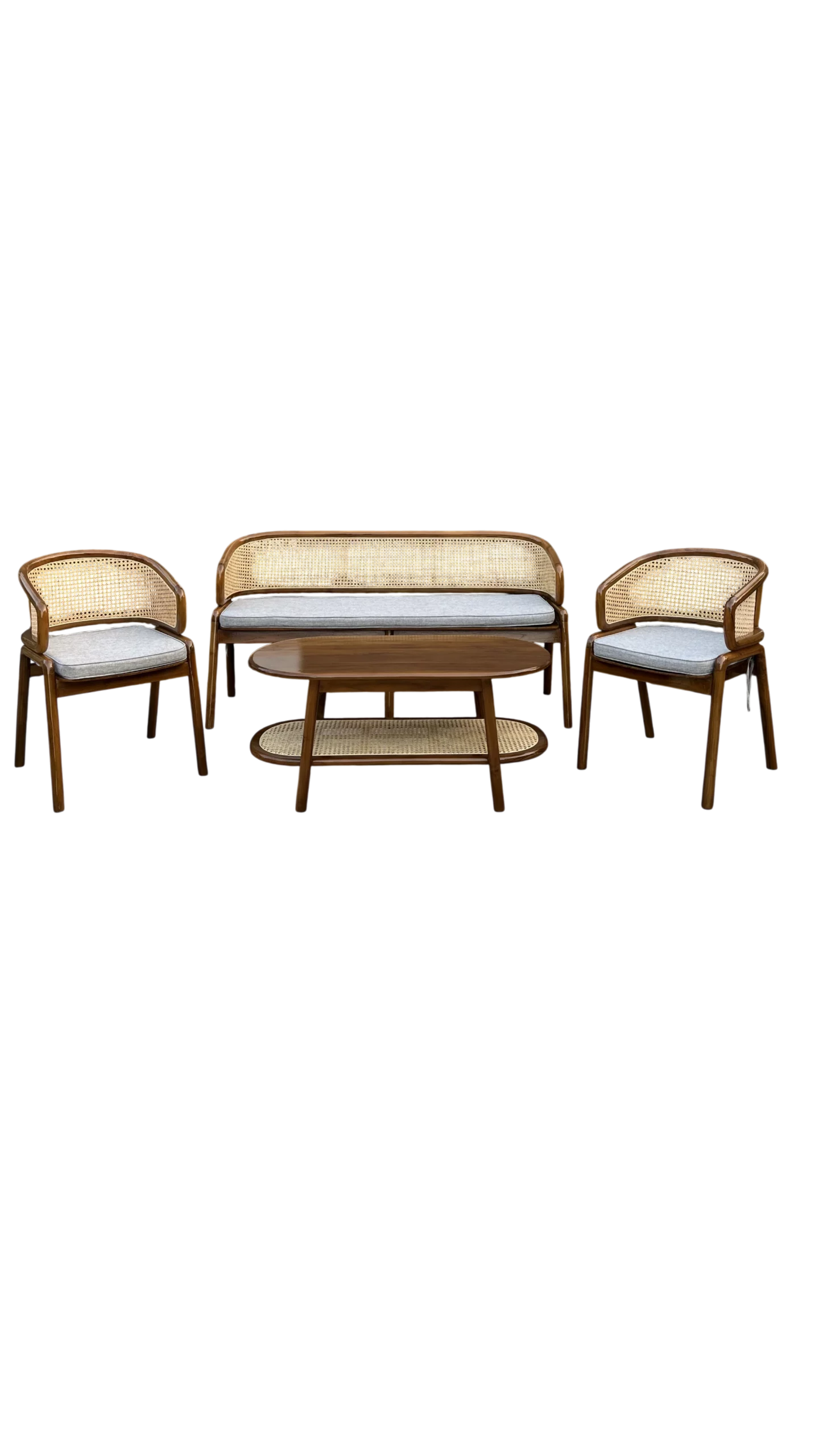 Set Meja Tamu Cleopatra Minimalis Kayu Jati Perhutani