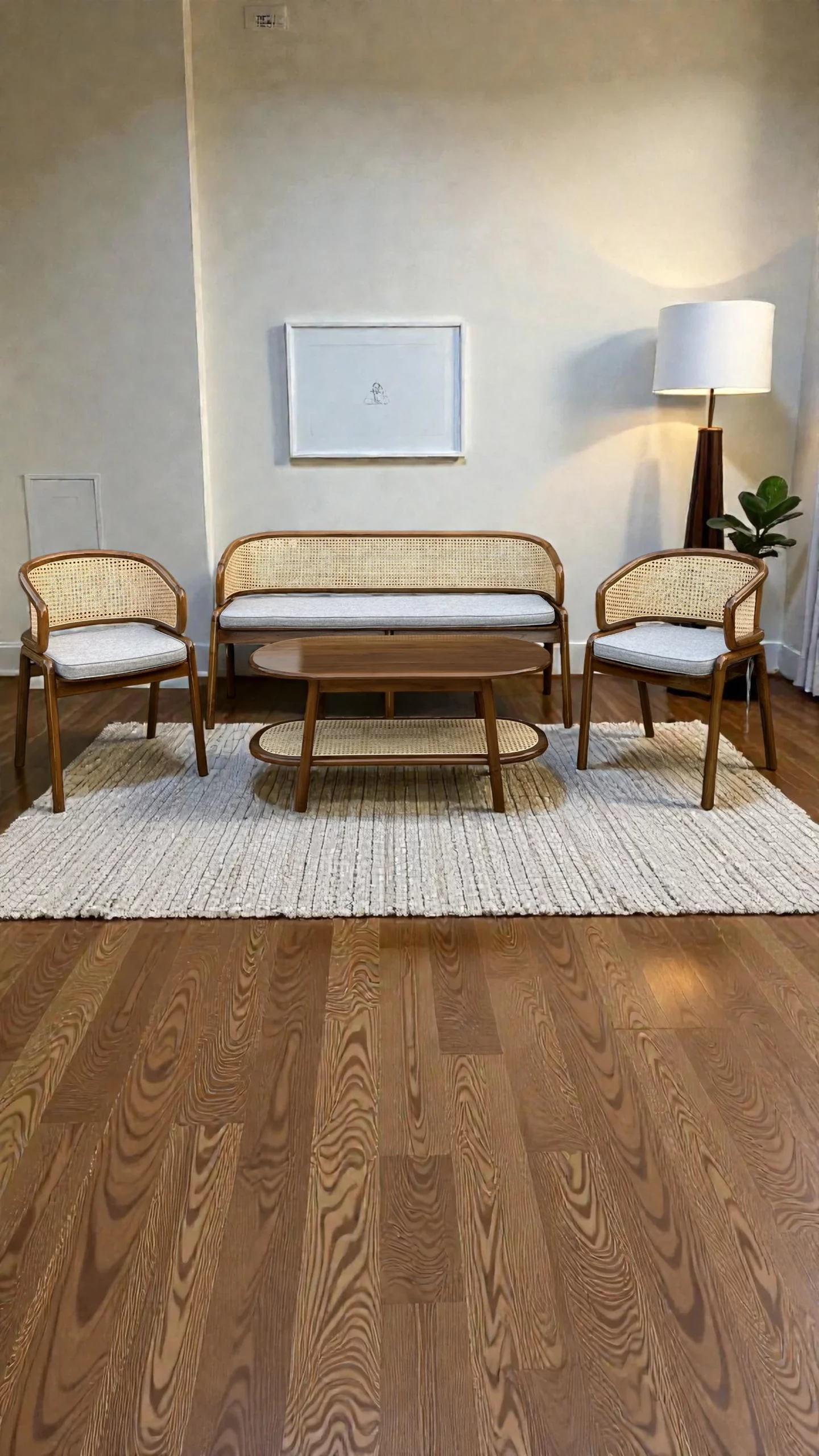 Set Meja Tamu Cleopatra Minimalis Kayu Jati Perhutani - Image 2