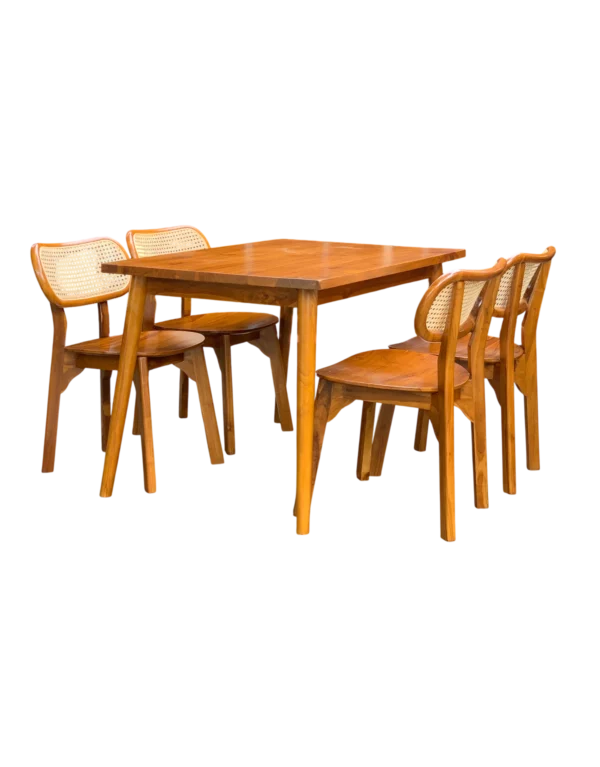 Kursi Makan Set Meja Makan Kacang Kayu Jati Perhutani