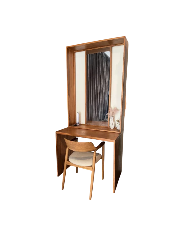 Meja Rias Minimalis Kayu Jati Perhutani