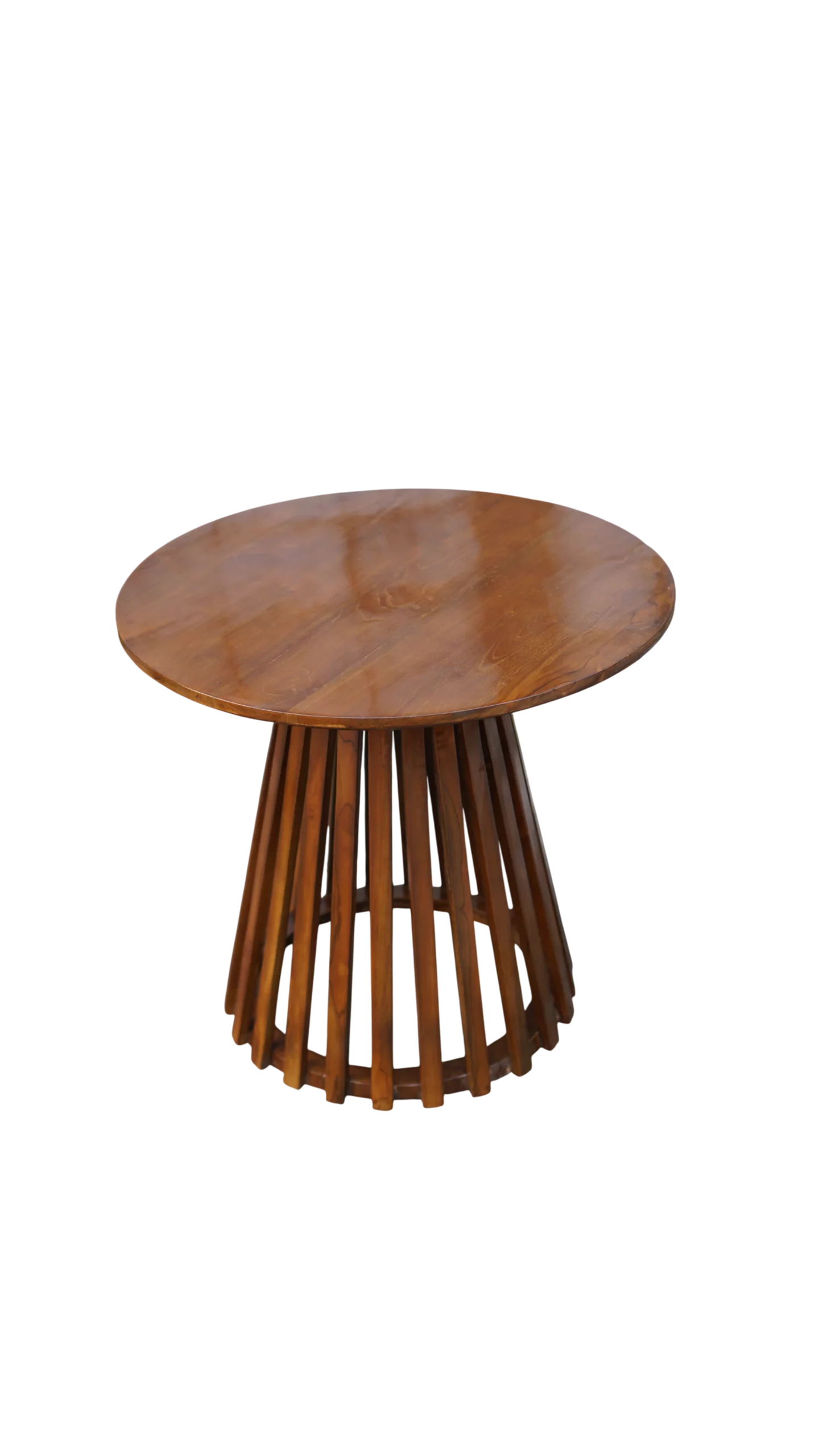 meja teras minimalis cafe aesthetic kayu jati perhutani