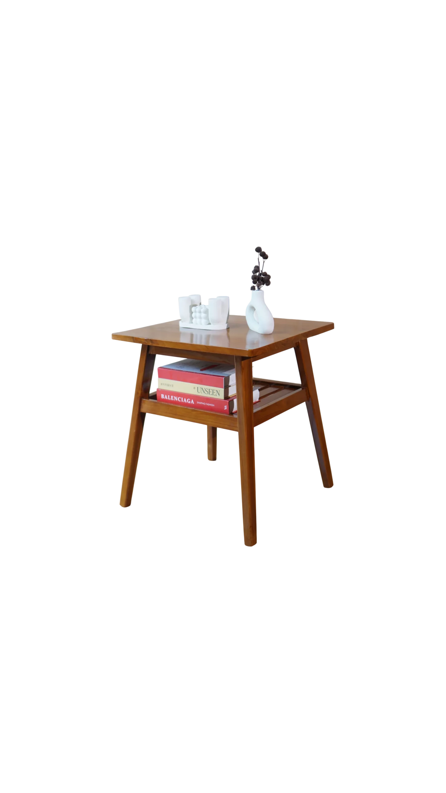 Meja teras kombinasi rotan meja ruang tamu minimalis kayu jati - Image 7