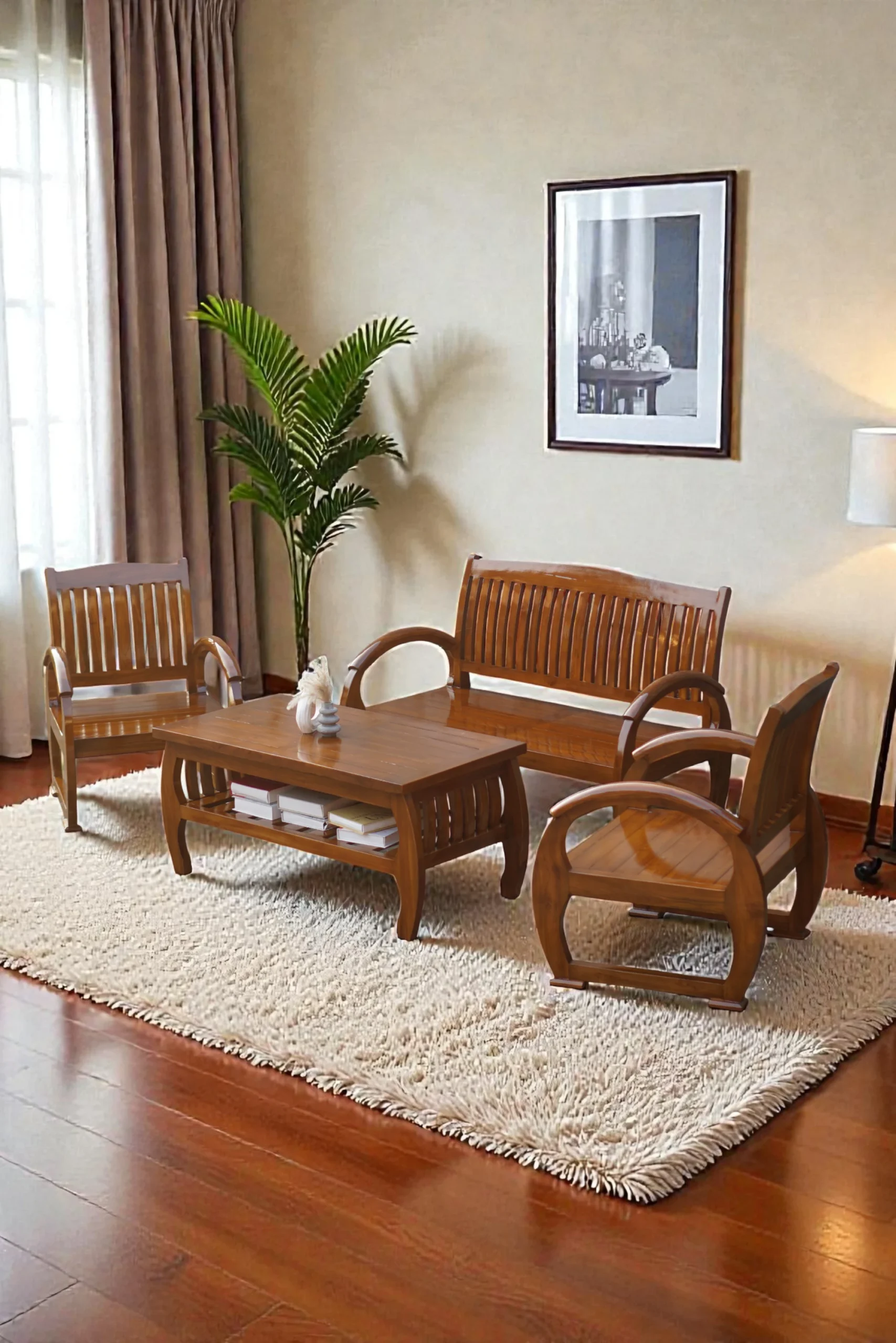 kursi tamu klasik kursi kayu jati kursi tamu aesthetic - Image 2