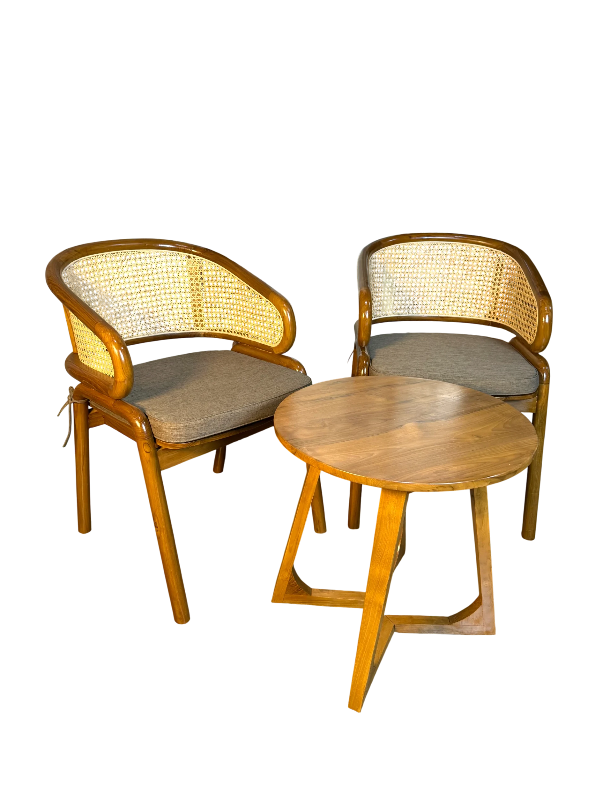 Kursi Teras Cleopatra Minimalis Kayu Jati Perhutani Grade A Meja Kaki V - Image 4