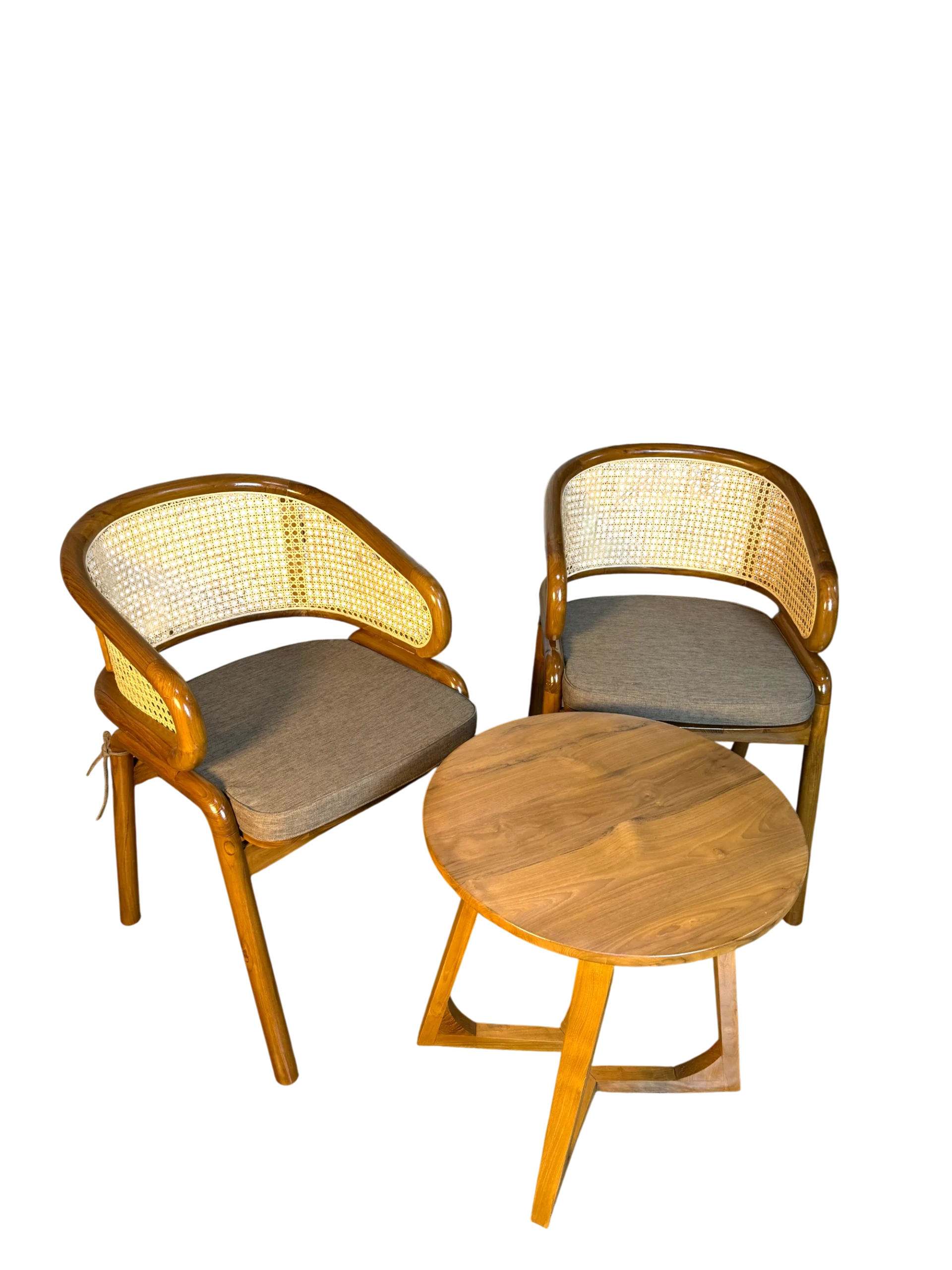 Kursi Teras Cleopatra Minimalis Kayu Jati Perhutani Grade A Meja Kaki V - Image 3