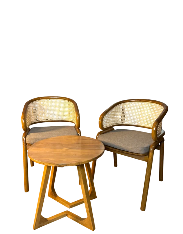 Kursi Teras Cleopatra Minimalis Kayu Jati Perhutani Grade A Meja Kaki V