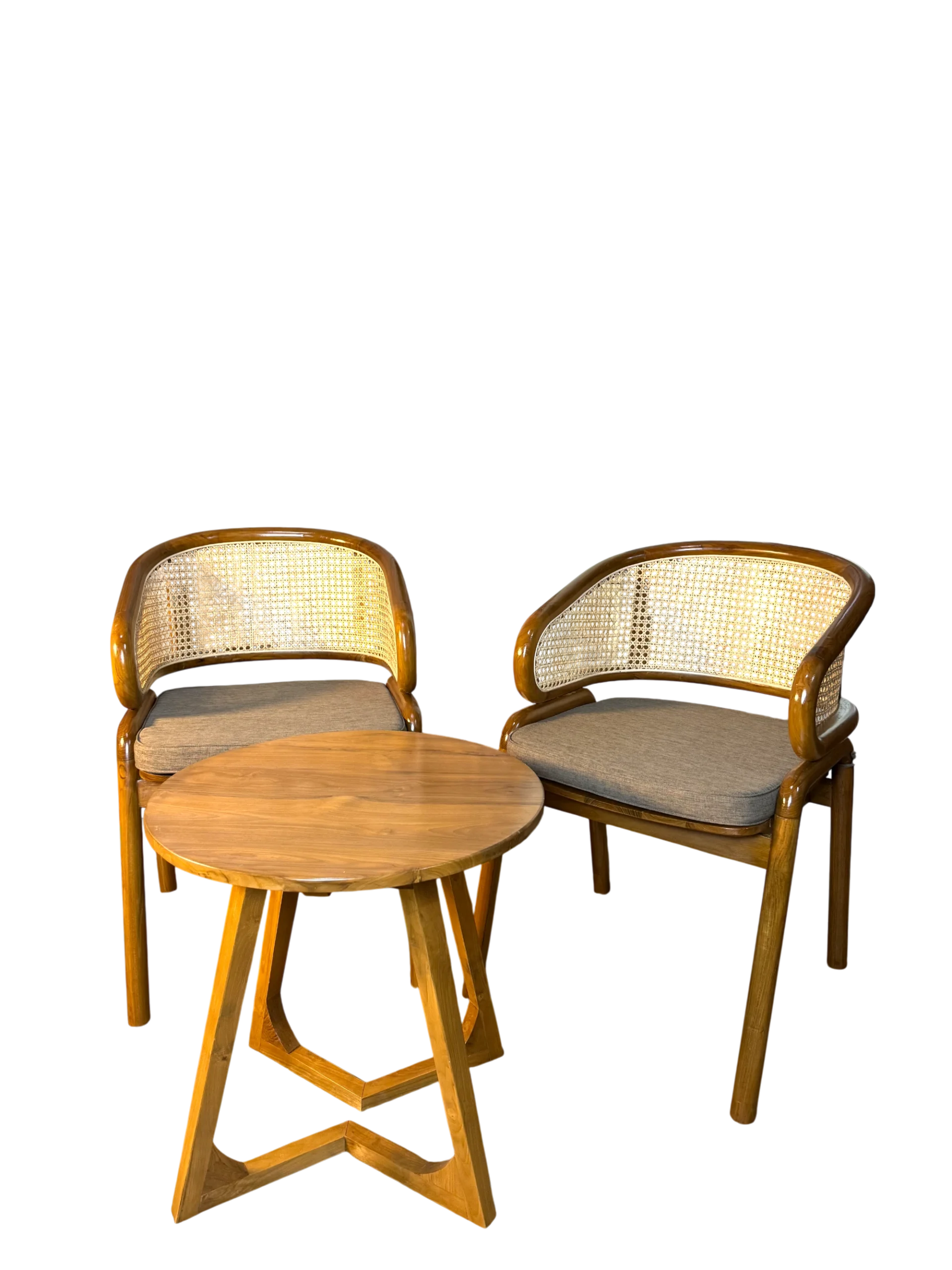 Kursi Teras Cleopatra Minimalis Kayu Jati Perhutani Grade A Meja Kaki V