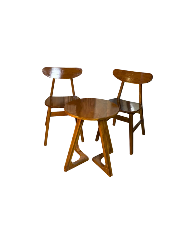 Set Teras Ropan Kursi Teras Ropan Minimalis Kayu Jati Perhutani Meja Kaki V