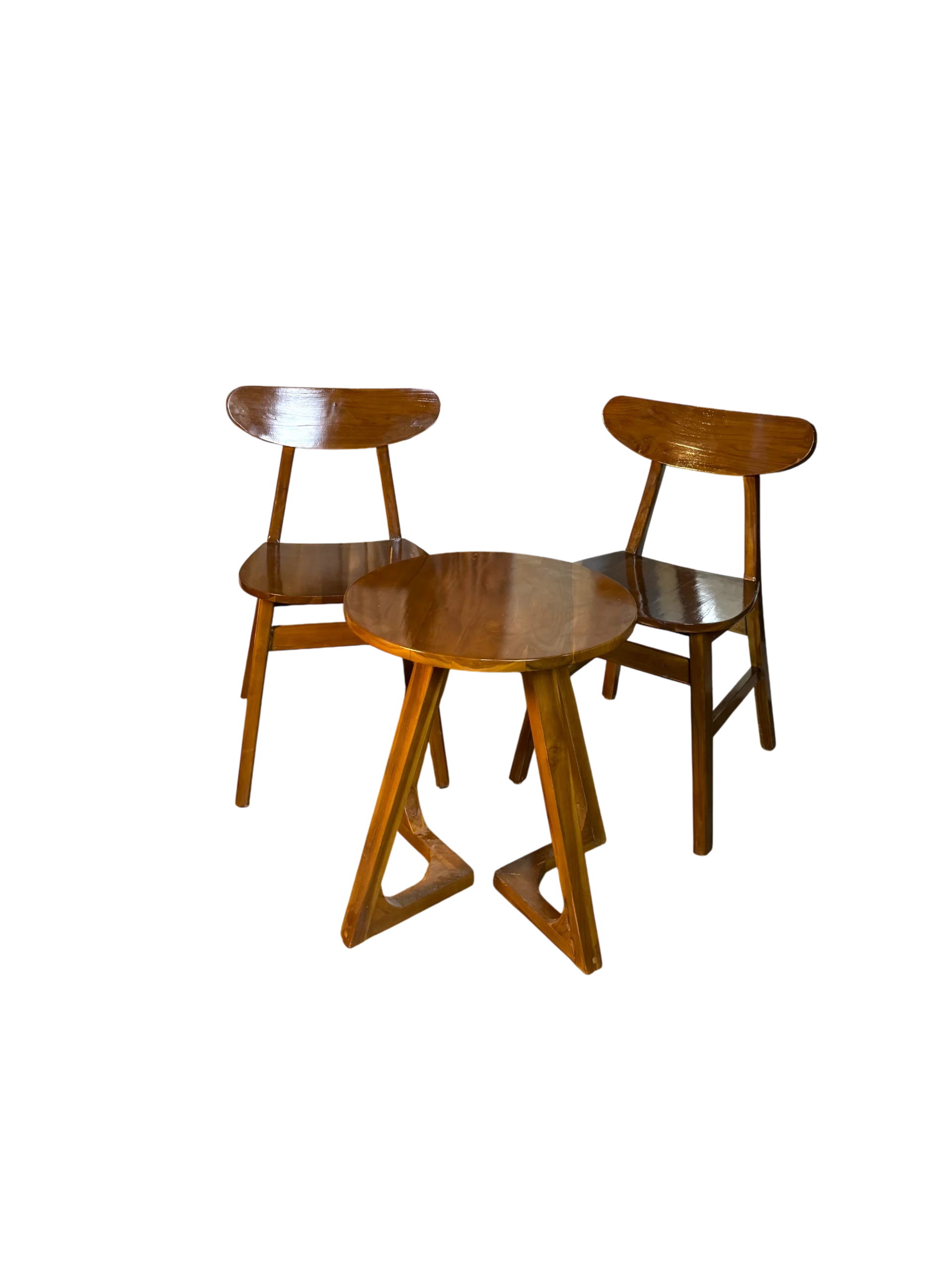 Set Teras Ropan Kursi Teras Ropan Minimalis Kayu Jati Perhutani Meja Kaki V