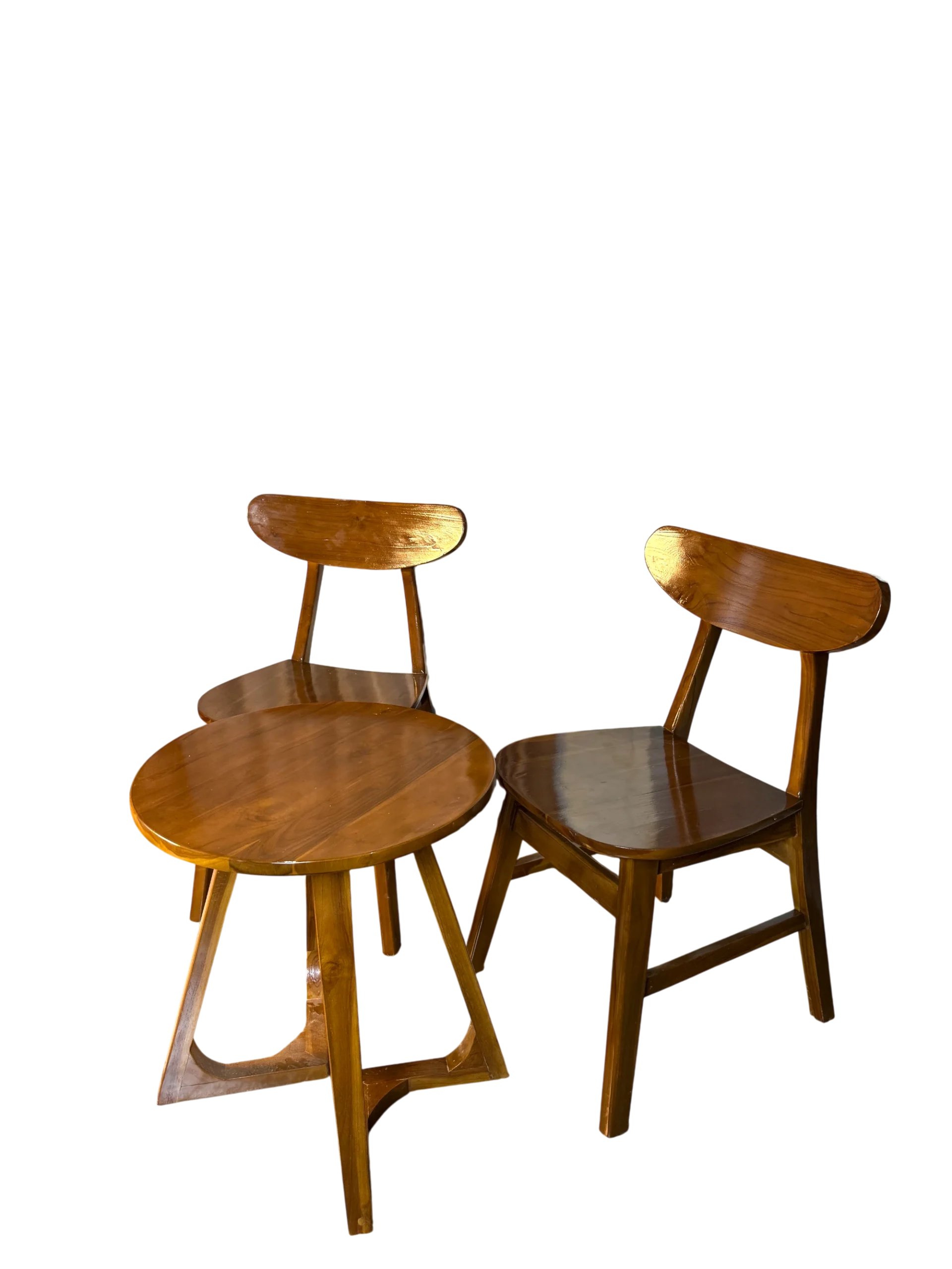 Set Teras Ropan Kursi Teras Ropan Minimalis Kayu Jati Perhutani Meja Kaki V - Image 4