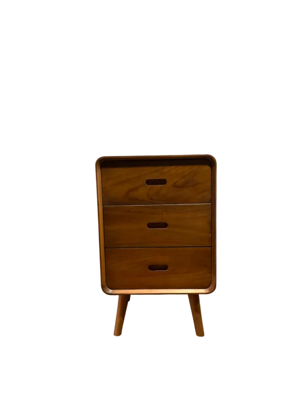 Nakas Rotan 3 Laci Aesthetic Kayu Jati Finishing Natural