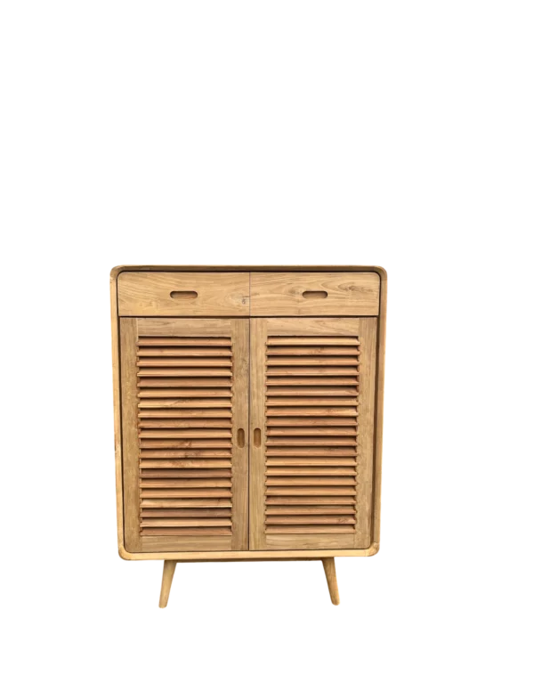 Lemari Pakaian Kayu Jati Minimalis 2 Pintu