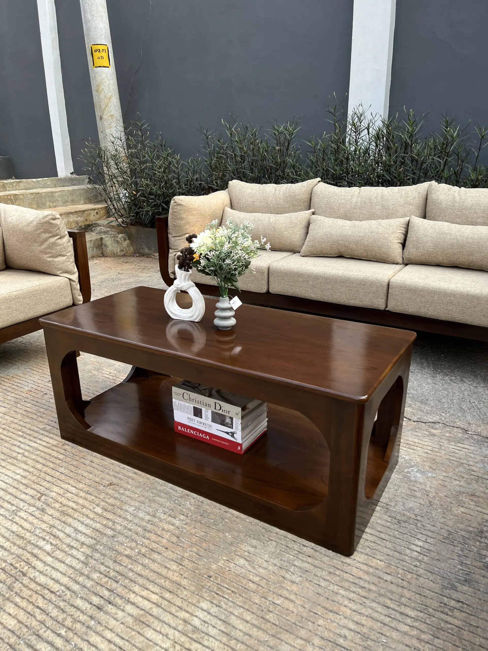Set Sofa Outdoor / Living Kayu + Cushion - Image 8