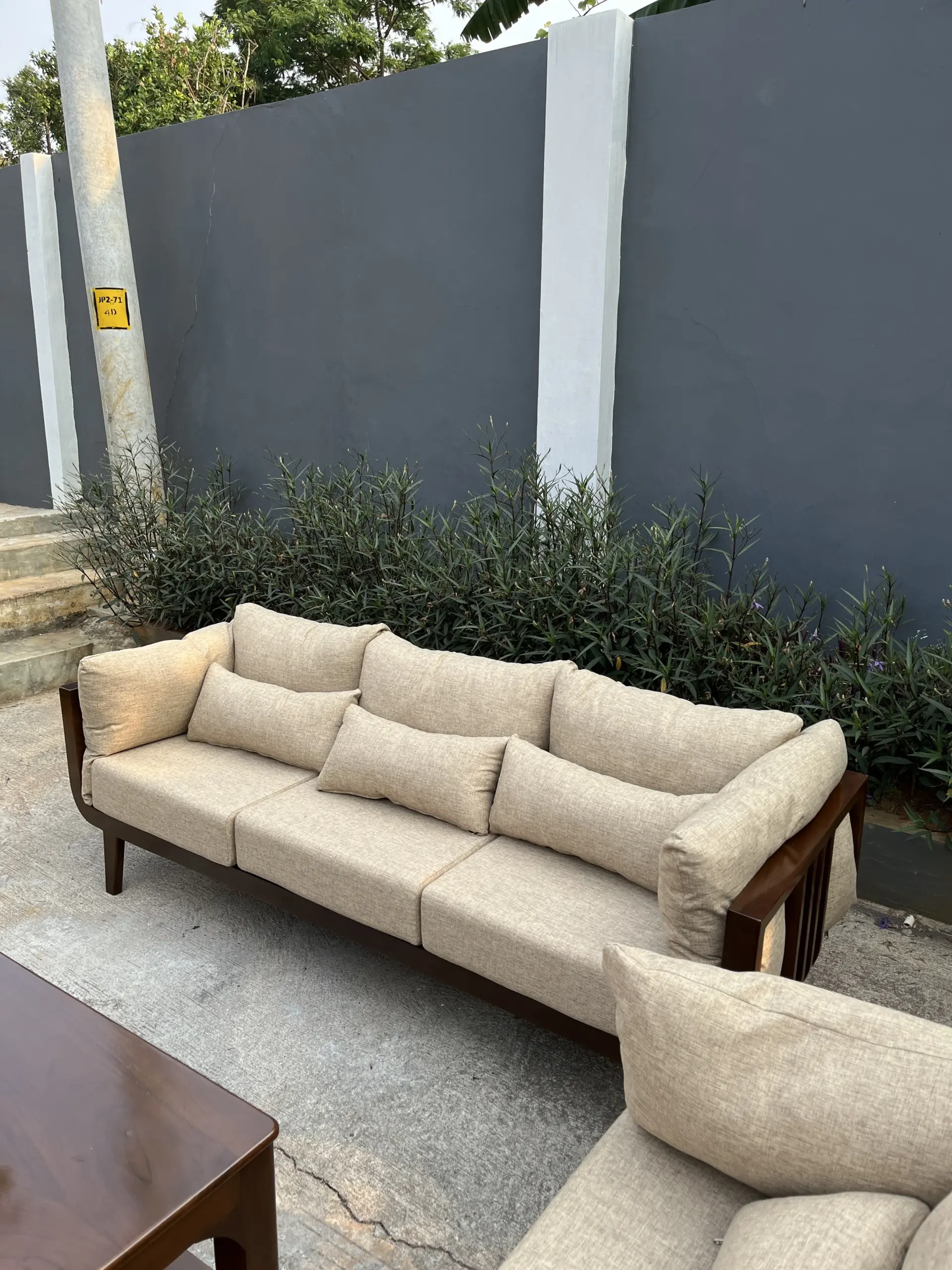 Set Sofa Outdoor / Living Kayu + Cushion - Image 9