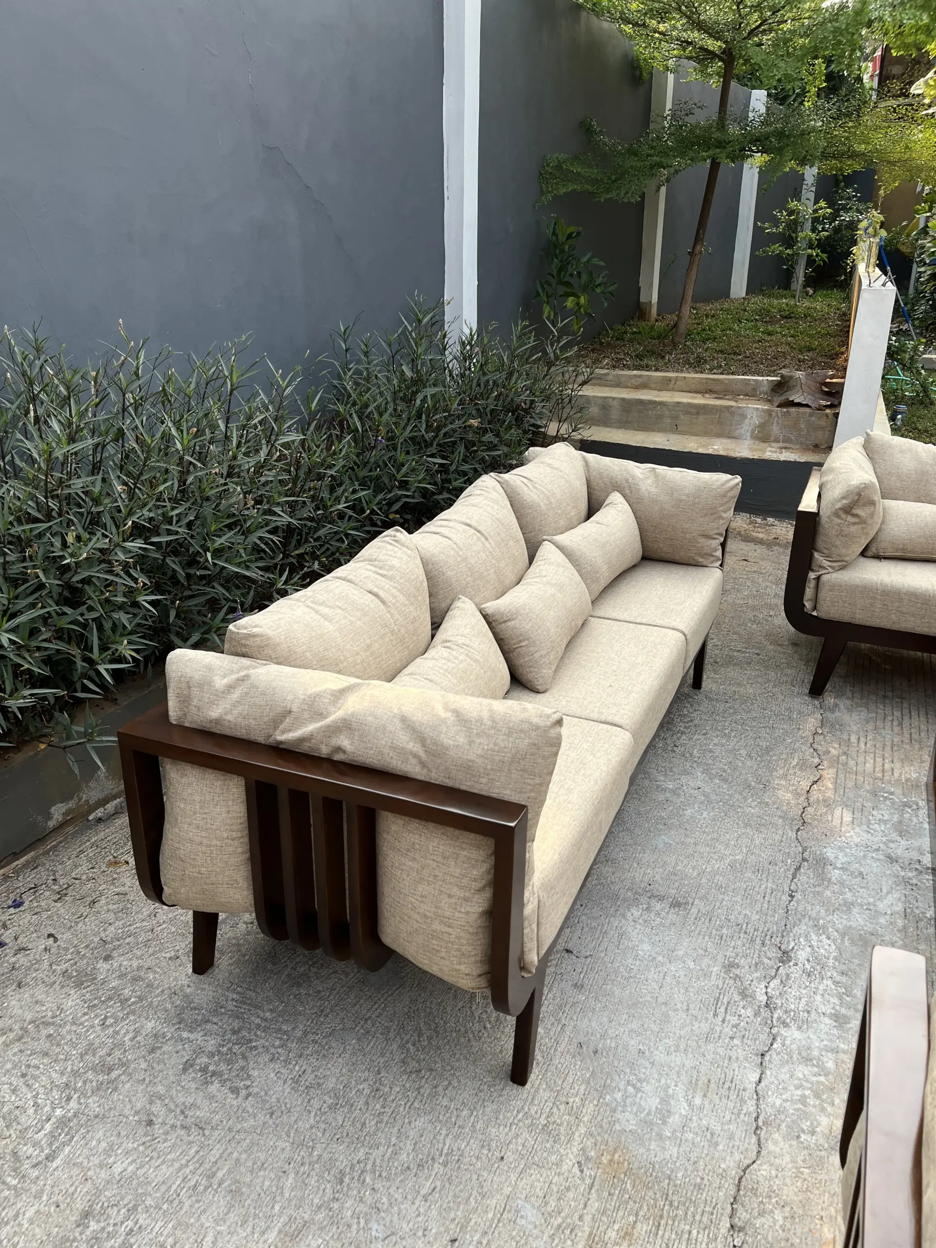 Set Sofa Outdoor / Living Kayu + Cushion - Image 13