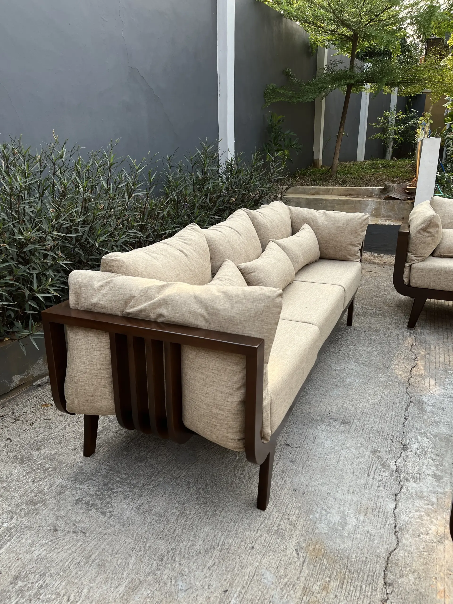 Set Sofa Outdoor / Living Kayu + Cushion - Image 14
