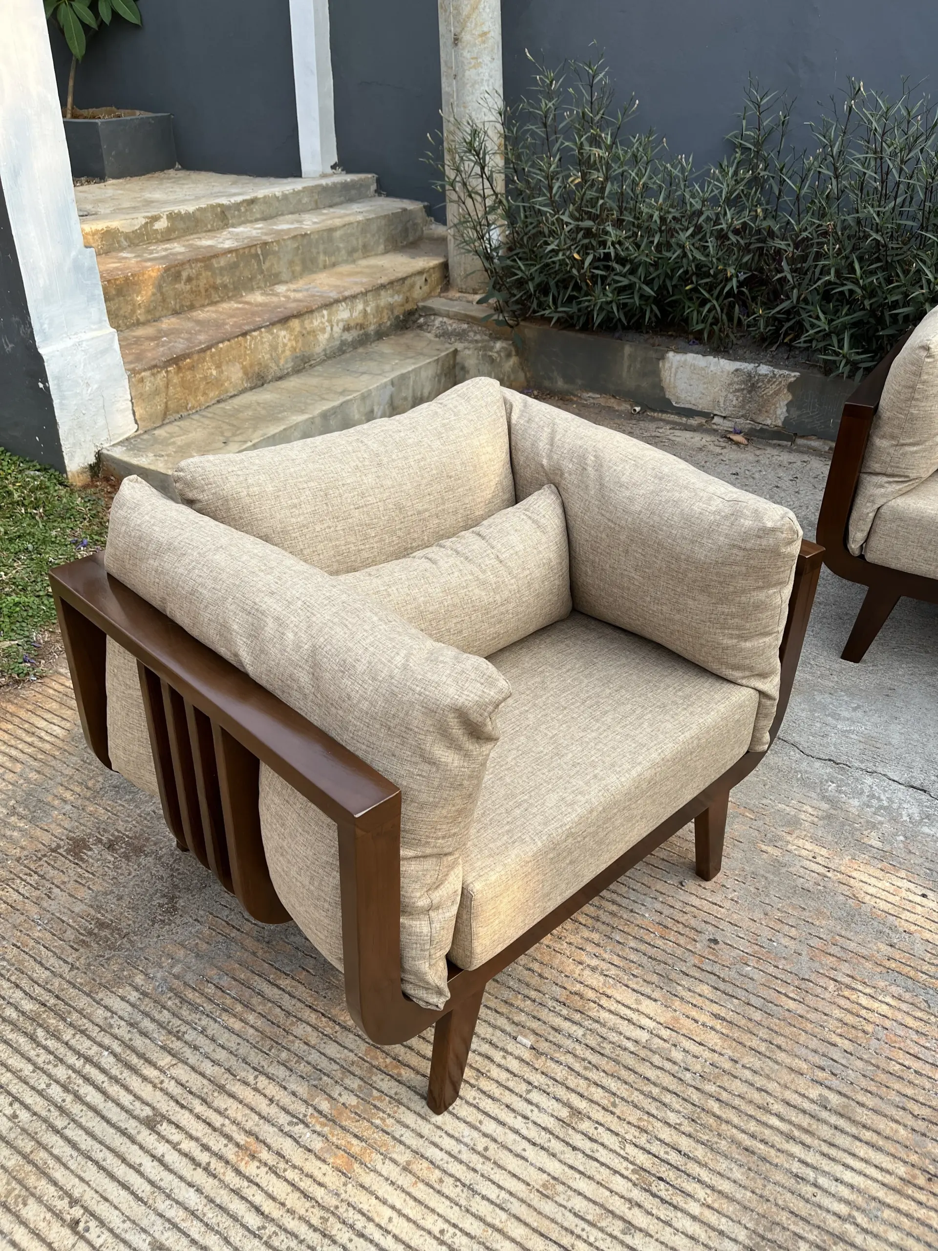 Set Sofa Outdoor / Living Kayu + Cushion - Image 18