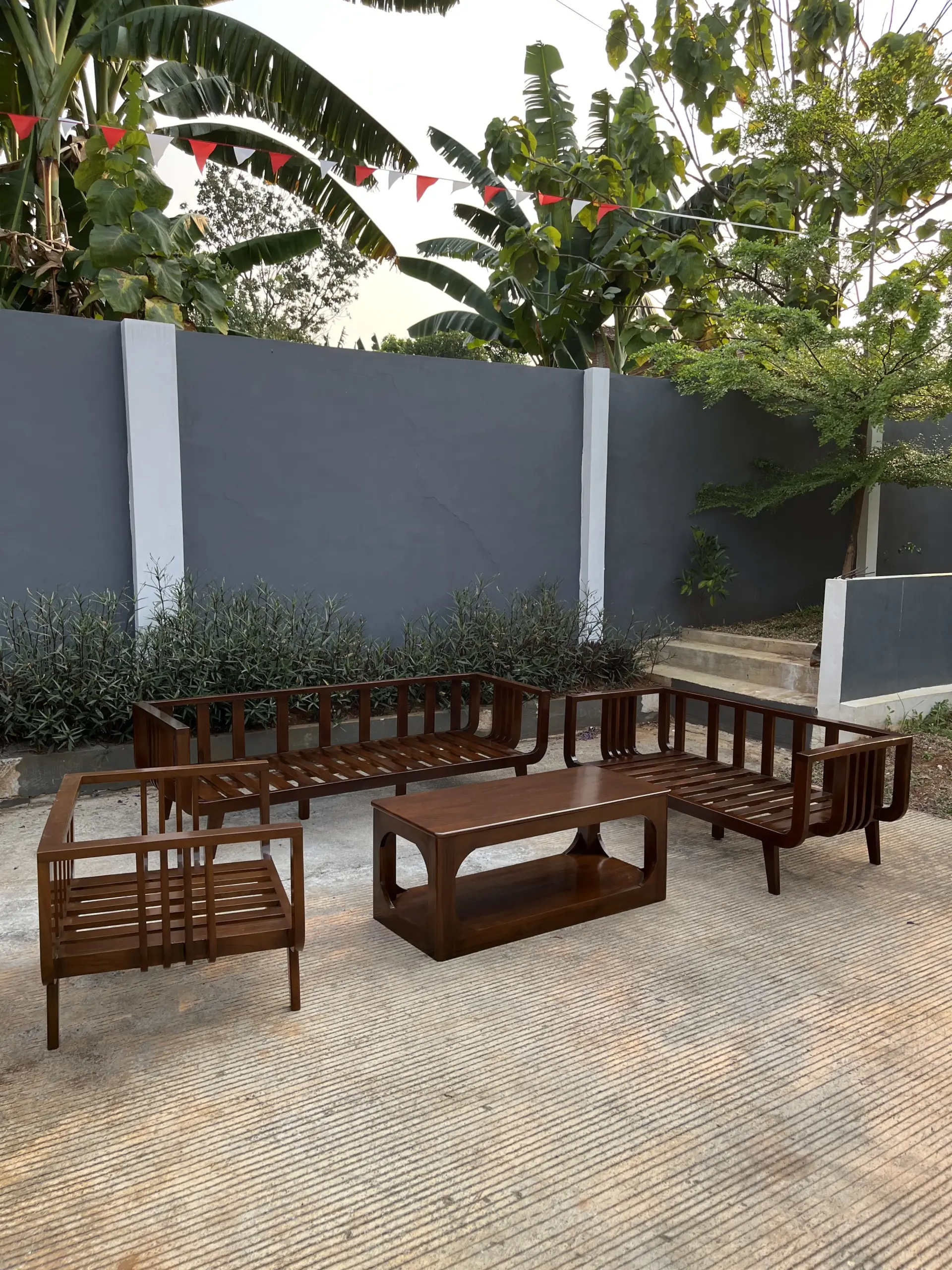 Set Sofa Outdoor / Living Kayu + Cushion - Image 24