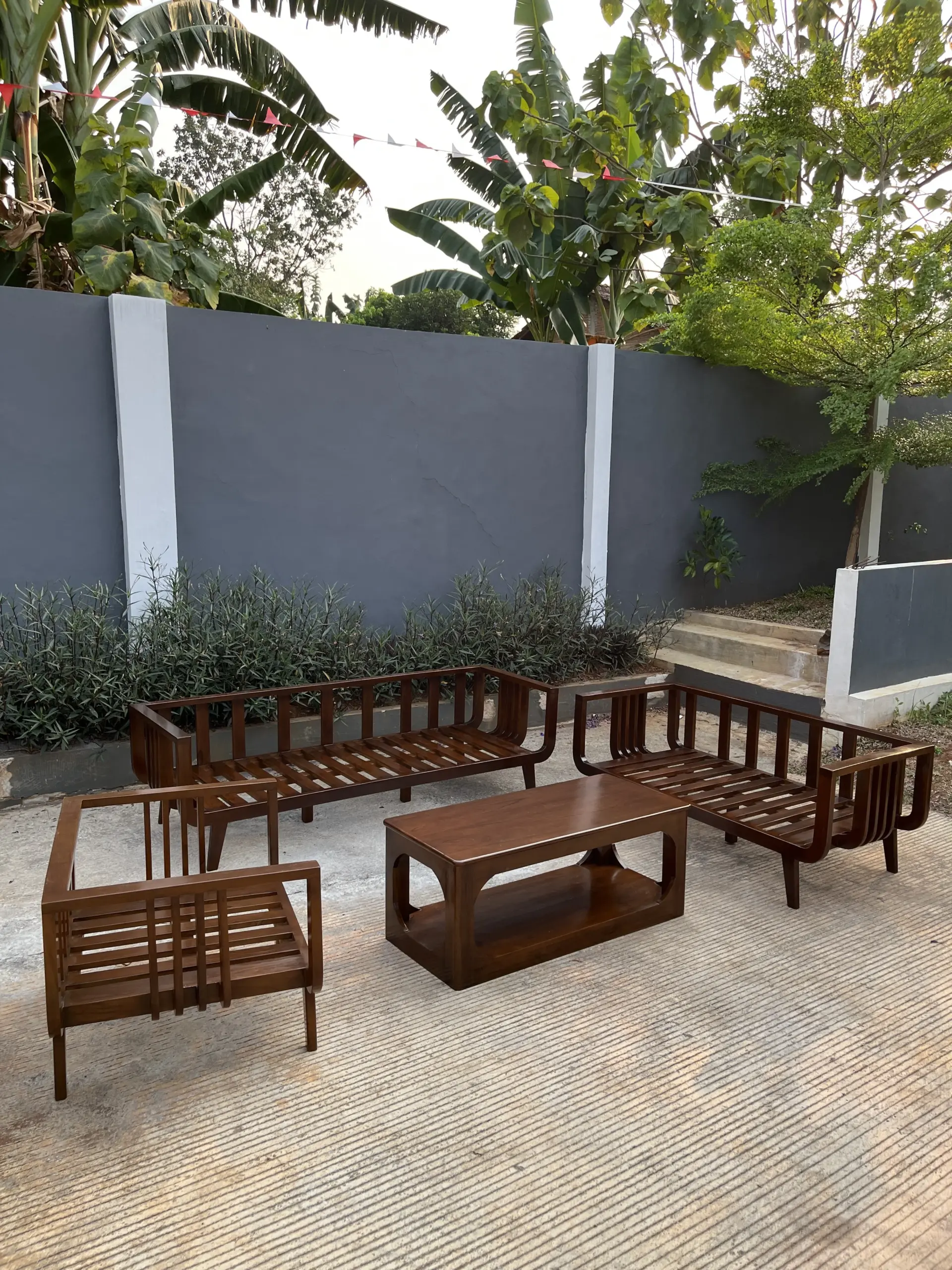Set Sofa Outdoor / Living Kayu + Cushion - Image 25