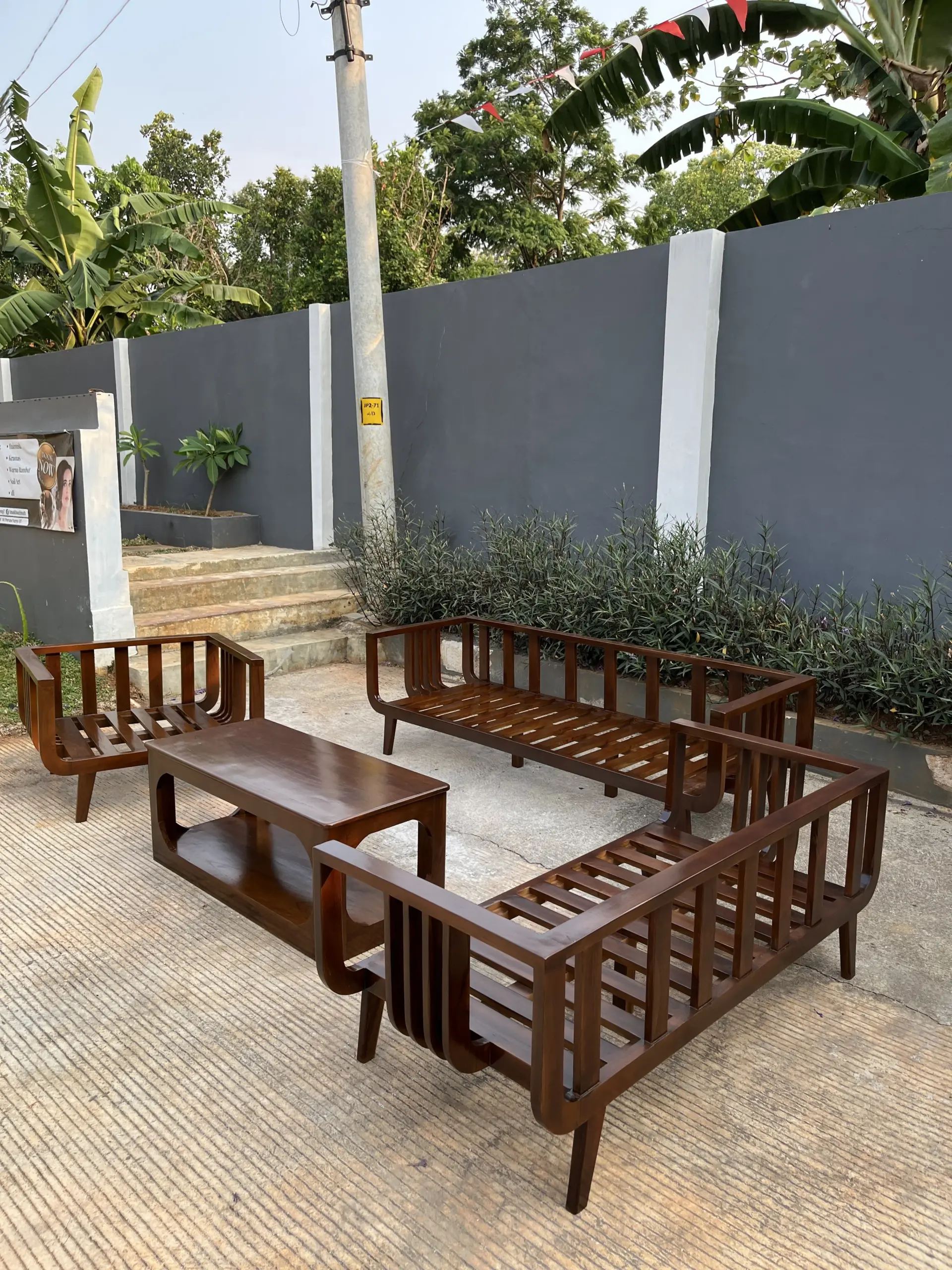 Set Sofa Outdoor / Living Kayu + Cushion - Image 26
