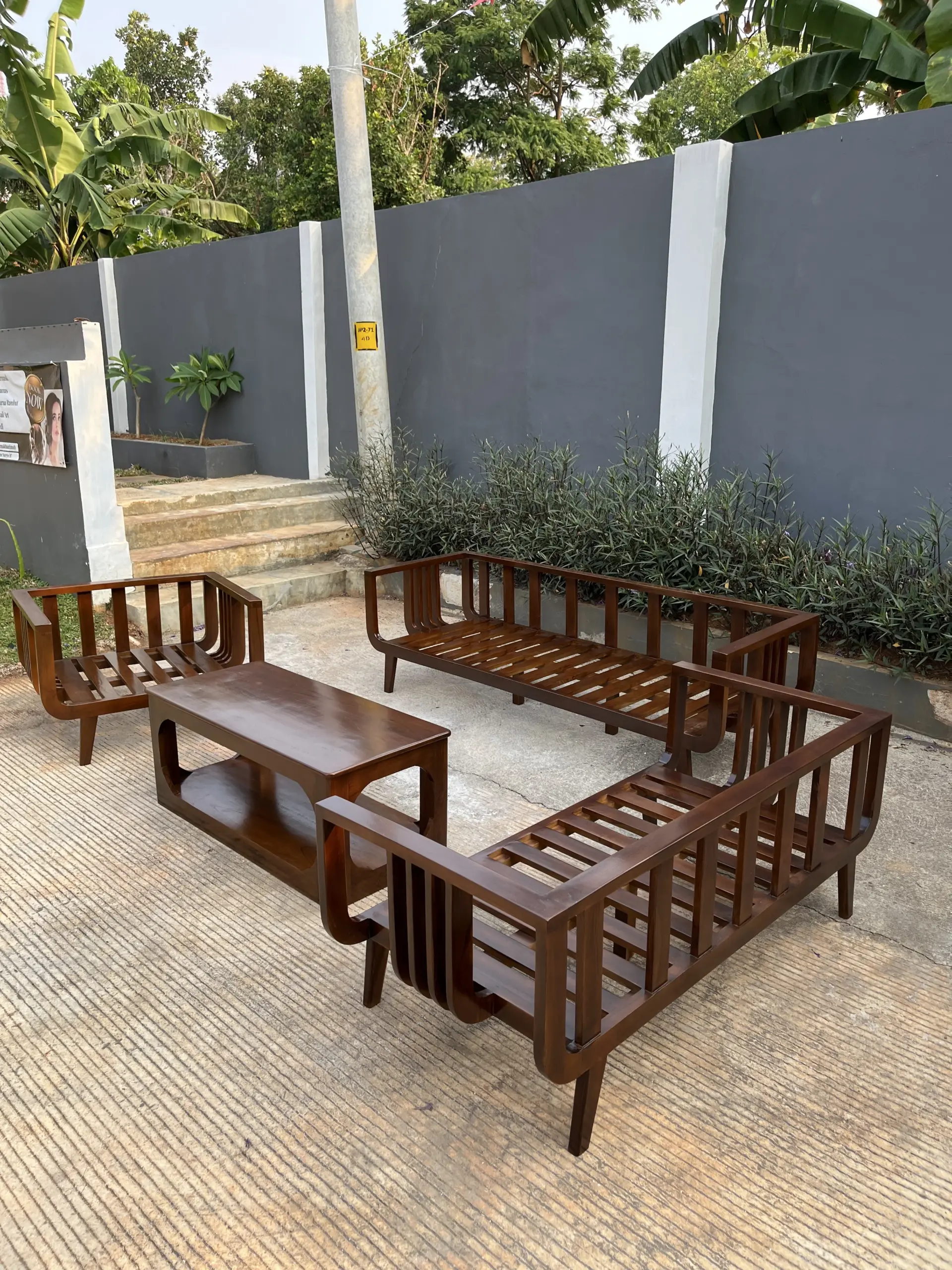 Set Sofa Outdoor / Living Kayu + Cushion - Image 27
