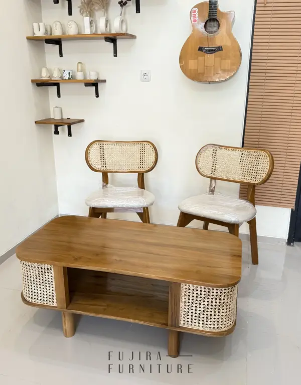Set Teras / Cafe Kursi Sandaran Lebar + Meja Premium