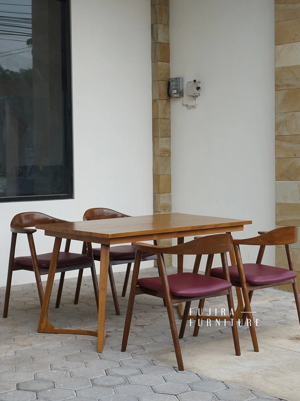 Set Meja Makan Selly Kayu Jati